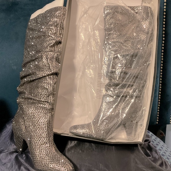 INC Pewter Rhinestone Boots
Perfect for the holiday season and all parties! - Picture 2 of 4